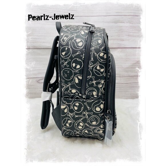 Loungefly Nightmare Before Christmas NBC Jack Skellington Skull Bones Backpack - Picture 2 of 6